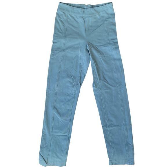 Isaac Mizrahi Women Stretch Straight Leg Khaki Pants size 0 US, Light Blue - Picture 1 of 11